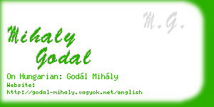 mihaly godal business card